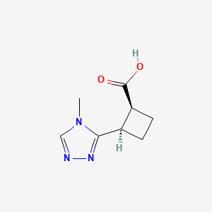 molecular formula C8H11N3O2 B2845756 (1S,2R)-2-(4-甲基-1,2,4-三唑-3-基)环丁烷-1-羧酸 CAS No. 1932815-46-7