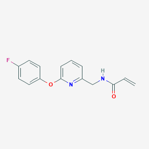 molecular formula C15H13FN2O2 B2845758 N-[[6-(4-Fluorophenoxy)pyridin-2-yl]methyl]prop-2-enamide CAS No. 2361638-52-8