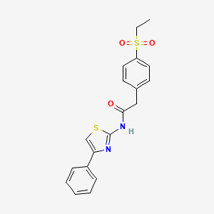 2-(4-(ethylsulfonyl)phenyl)-N-(4-phenylthiazol-2-yl)acetamide