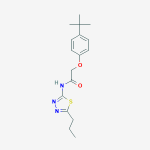 molecular formula C17H23N3O2S B284576 2-(4-tert-butylphenoxy)-N-(5-propyl-1,3,4-thiadiazol-2-yl)acetamide 