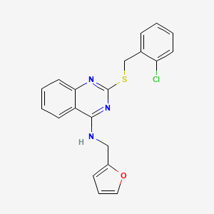 2-[(2-chlorobenzyl)thio]-N-(2-furylmethyl)quinazolin-4-amine