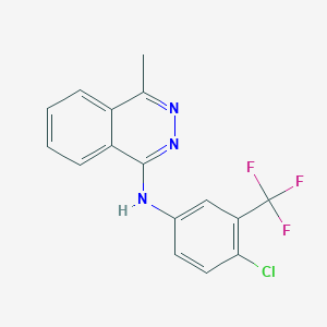 molecular formula C16H11ClF3N3 B2845764 N-[4-氯-3-(三氟甲基)苯基]-4-甲基邻苯二嗪-1-胺 CAS No. 670270-22-1