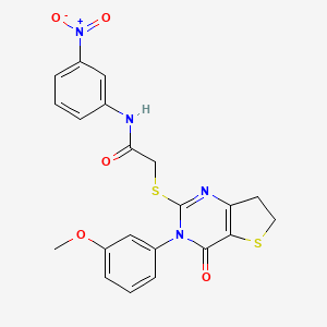 2-((3-(3-methoxyphenyl)-4-oxo-3,4,6,7-tetrahydrothieno[3,2-d]pyrimidin-2-yl)thio)-N-(3-nitrophenyl)acetamide