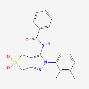 molecular formula C20H19N3O3S B2845777 N-(2-(2,3-dimethylphenyl)-5,5-dioxido-4,6-dihydro-2H-thieno[3,4-c]pyrazol-3-yl)benzamide CAS No. 681267-05-0