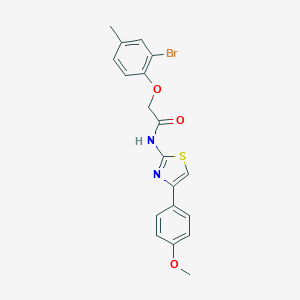 molecular formula C19H17BrN2O3S B284578 2-(2-bromo-4-methylphenoxy)-N-[4-(4-methoxyphenyl)-1,3-thiazol-2-yl]acetamide 