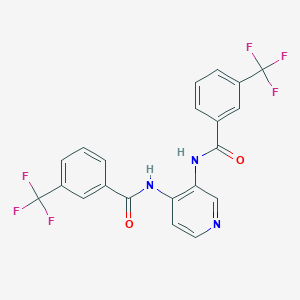 molecular formula C21H13F6N3O2 B2845784 3-(trifluoromethyl)-N-[3-[[3-(trifluoromethyl)benzoyl]amino]pyridin-4-yl]benzamide CAS No. 477539-22-3