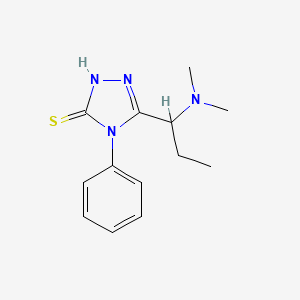 molecular formula C13H18N4S B2845788 5-[1-(dimethylamino)propyl]-4-phenyl-4H-1,2,4-triazole-3-thiol CAS No. 749906-81-8