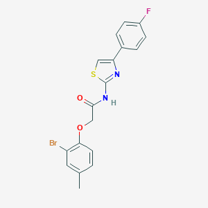 2-(2-bromo-4-methylphenoxy)-N-[4-(4-fluorophenyl)-1,3-thiazol-2-yl]acetamide