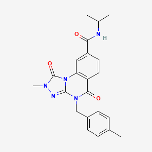 molecular formula C22H23N5O3 B2845790 N-isopropyl-2-methyl-4-(4-methylbenzyl)-1,5-dioxo-1,2,4,5-tetrahydro-[1,2,4]triazolo[4,3-a]quinazoline-8-carboxamide CAS No. 1105231-48-8