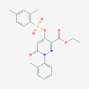 Ethyl 4-(((2,4-dimethylphenyl)sulfonyl)oxy)-6-oxo-1-(o-tolyl)-1,6-dihydropyridazine-3-carboxylate