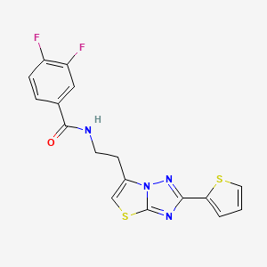 3,4-difluoro-N-(2-(2-(thiophen-2-yl)thiazolo[3,2-b][1,2,4]triazol-6-yl)ethyl)benzamide