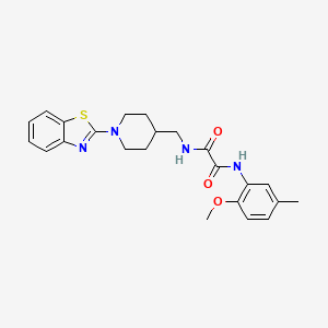 molecular formula C23H26N4O3S B2845804 N1-((1-(苯并[d]噻唑-2-基)哌啶-4-基)甲基)-N2-(2-甲氧基-5-甲基苯基)草酰胺 CAS No. 1797123-56-8
