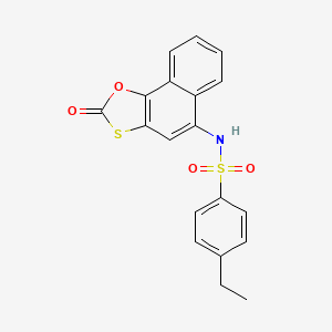 molecular formula C19H15NO4S2 B2845805 4-乙基-N-(2-氧代萘并[2,1-d][1,3]噁硫-5-基)苯磺酰胺 CAS No. 518052-70-5