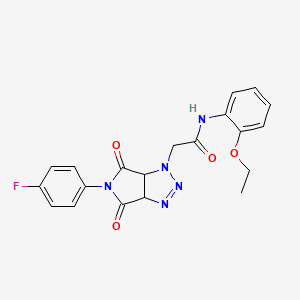 molecular formula C20H18FN5O4 B2845808 N-(2-ethoxyphenyl)-2-[5-(4-fluorophenyl)-4,6-dioxo-4,5,6,6a-tetrahydropyrrolo[3,4-d][1,2,3]triazol-1(3aH)-yl]acetamide CAS No. 1008263-16-8