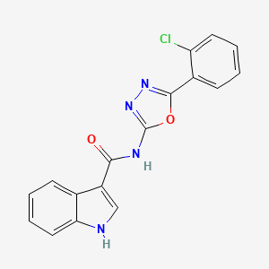 molecular formula C17H11ClN4O2 B2845809 N-(5-(2-chlorophenyl)-1,3,4-oxadiazol-2-yl)-1H-indole-3-carboxamide CAS No. 1209214-45-8