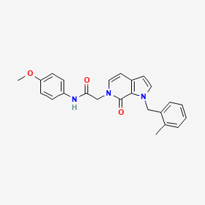 molecular formula C24H23N3O3 B2845813 N-(4-methoxyphenyl)-2-[1-(2-methylbenzyl)-7-oxo-1,7-dihydro-6H-pyrrolo[2,3-c]pyridin-6-yl]acetamide CAS No. 1286703-63-6