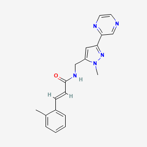 (E)-N-((1-methyl-3-(pyrazin-2-yl)-1H-pyrazol-5-yl)methyl)-3-(o-tolyl)acrylamide
