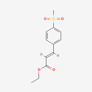 molecular formula C12H14O4S B2845821 乙酸-4-甲烷磺酰肉桂酸酯 CAS No. 137473-27-9