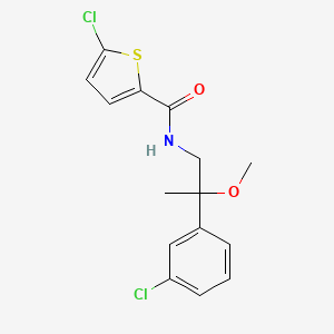 molecular formula C15H15Cl2NO2S B2845828 5-氯-N-(2-(3-氯苯基)-2-甲氧基丙基)噻吩-2-羧酰胺 CAS No. 1788784-24-6