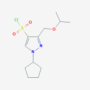 1-cyclopentyl-3-(isopropoxymethyl)-1H-pyrazole-4-sulfonyl chloride