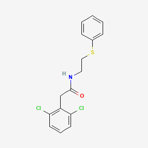 molecular formula C16H15Cl2NOS B2845838 2-(2,6-Dichlorophenyl)-N-(2-(phenylsulfanyl)ethyl)acetamide CAS No. 477866-81-2