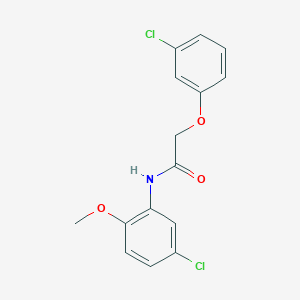 molecular formula C15H13Cl2NO3 B284585 N-(5-chloro-2-methoxyphenyl)-2-(3-chlorophenoxy)acetamide 