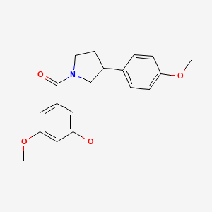 molecular formula C20H23NO4 B2845859 (3,5-二甲氧基苯基)(3-(4-甲氧基苯基)吡咯烷-1-基)甲酮 CAS No. 1209219-07-7