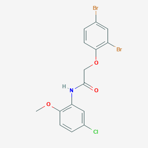molecular formula C15H12Br2ClNO3 B284586 N-(5-chloro-2-methoxyphenyl)-2-(2,4-dibromophenoxy)acetamide 