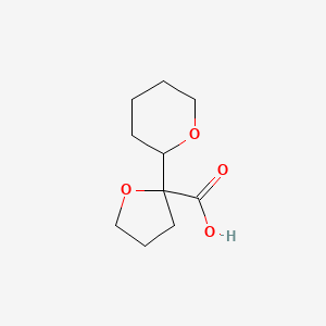 molecular formula C10H16O4 B2845870 2-(Oxan-2-yl)oxolane-2-carboxylic acid CAS No. 2166852-20-4