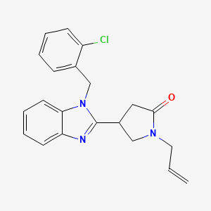 4-{1-[(2-Chlorophenyl)methyl]benzimidazol-2-yl}-1-prop-2-enylpyrrolidin-2-one