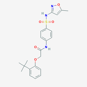 2-(2-tert-butylphenoxy)-N-(4-{[(5-methyl-3-isoxazolyl)amino]sulfonyl}phenyl)acetamide
