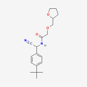 N-[(4-Tert-butylphenyl)-cyanomethyl]-2-(oxolan-2-ylmethoxy)acetamide