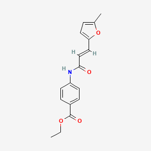molecular formula C17H17NO4 B2845884 (E)-ethyl 4-(3-(5-methylfuran-2-yl)acrylamido)benzoate CAS No. 514822-03-8