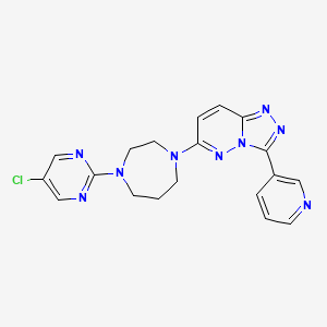 molecular formula C19H18ClN9 B2845888 6-[4-(5-Chloropyrimidin-2-yl)-1,4-diazepan-1-yl]-3-pyridin-3-yl-[1,2,4]triazolo[4,3-b]pyridazine CAS No. 2380179-33-7