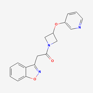 molecular formula C17H15N3O3 B2845891 2-(Benzo[d]isoxazol-3-yl)-1-(3-(pyridin-3-yloxy)azetidin-1-yl)ethanone CAS No. 1903553-17-2