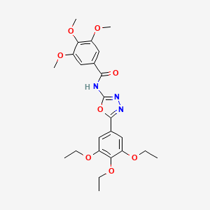 molecular formula C24H29N3O8 B2845892 3,4,5-trimethoxy-N-[5-(3,4,5-triethoxyphenyl)-1,3,4-oxadiazol-2-yl]benzamide CAS No. 891125-17-0