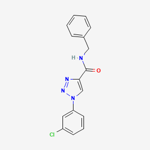 molecular formula C16H13ClN4O B2845894 N-[4-(1,3-benzothiazol-2-yl)phenyl]-1-(3-fluorophenyl)methanesulfonamide CAS No. 951611-69-1
