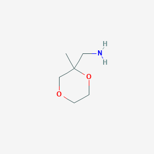 molecular formula C6H13NO2 B2845896 (2-Methyl-1,4-dioxan-2-yl)methanamine CAS No. 933688-77-8