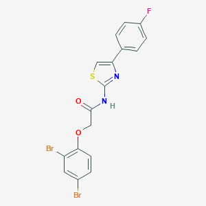 molecular formula C17H11Br2FN2O2S B284590 2-(2,4-dibromophenoxy)-N-[4-(4-fluorophenyl)-1,3-thiazol-2-yl]acetamide 