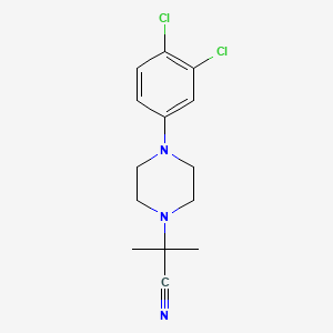 molecular formula C14H17Cl2N3 B2845904 2-[4-(3,4-二氯苯基)哌嗪-1-基]-2-甲基丙腈 CAS No. 256958-78-8