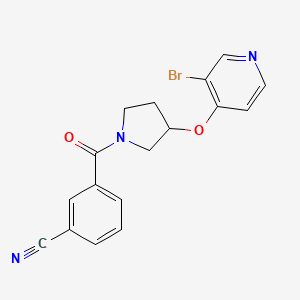 3-[3-(3-Bromopyridin-4-yl)oxypyrrolidine-1-carbonyl]benzonitrile