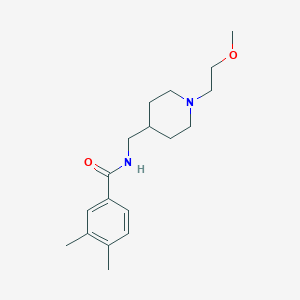 molecular formula C18H28N2O2 B2845929 N-((1-(2-methoxyethyl)piperidin-4-yl)methyl)-3,4-dimethylbenzamide CAS No. 953931-04-9