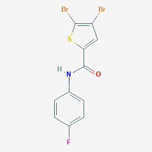 molecular formula C11H6Br2FNOS B284593 4,5-dibromo-N-(4-fluorophenyl)thiophene-2-carboxamide 