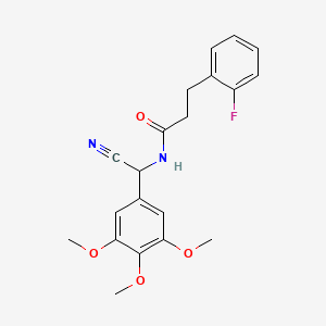 molecular formula C20H21FN2O4 B2845932 N-[cyano(3,4,5-trimethoxyphenyl)methyl]-3-(2-fluorophenyl)propanamide CAS No. 1252335-17-3