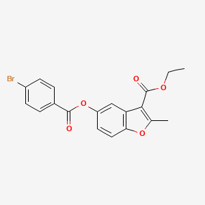 3-(Ethoxycarbonyl)-2-methylbenzo[b]furan-5-yl 4-bromobenzoate
