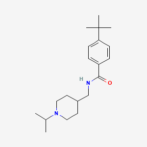 molecular formula C20H32N2O B2845938 4-(tert-butyl)-N-((1-isopropylpiperidin-4-yl)methyl)benzamide CAS No. 946210-32-8
