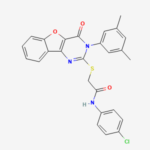 N-(4-chlorophenyl)-2-{[3-(3,5-dimethylphenyl)-4-oxo-3,4-dihydro[1]benzofuro[3,2-d]pyrimidin-2-yl]thio}acetamide