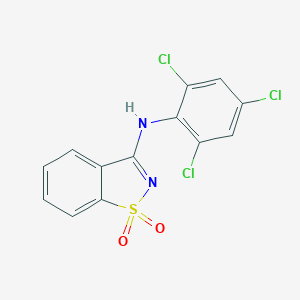 N-(2,4,6-trichlorophenyl)-1,2-benzothiazol-3-amine 1,1-dioxide