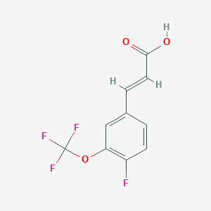 molecular formula C10H6F4O3 B2845941 4-Fluoro-3-(trifluoromethoxy)cinnamic acid CAS No. 2112766-24-0; 886501-38-8