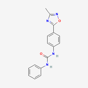 molecular formula C16H14N4O2 B2845942 1-(4-(3-Methyl-1,2,4-oxadiazol-5-yl)phenyl)-3-phenylurea CAS No. 1226431-34-0